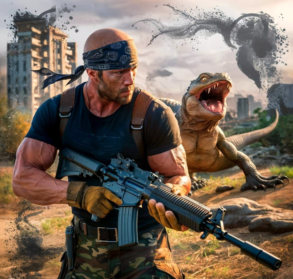 THERE IS A KOMODO DRAGON AFTER ME, I THINK THAT I AM IN IN FAR CRY VIDEO GAME.