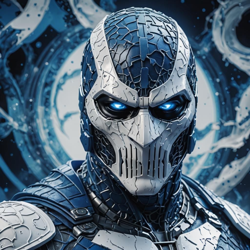 Futuristic Moon Knight Portrait in 3D