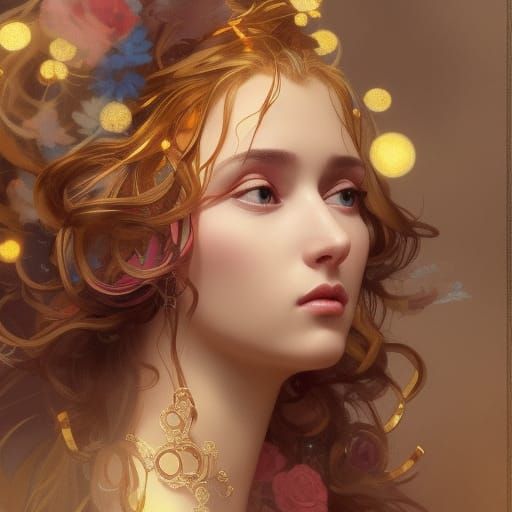 Renaissance Woman Portrait in Raphael Style