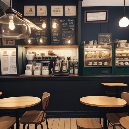 Coffee Cup in a Steaming Cafe