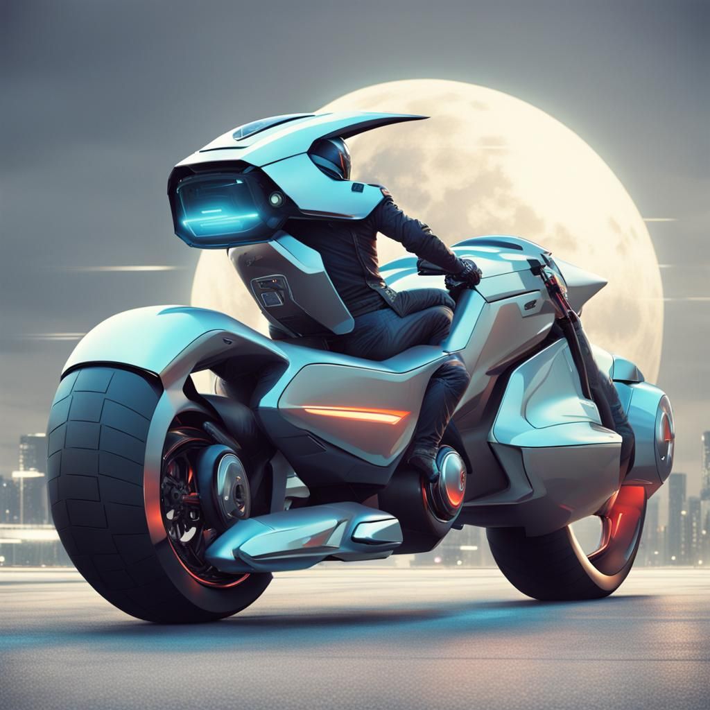 Futuristic Electric Motorcycle Concept Design