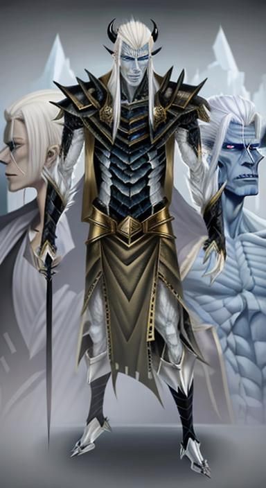 Icy Male Wight Demon with Platinum Hair