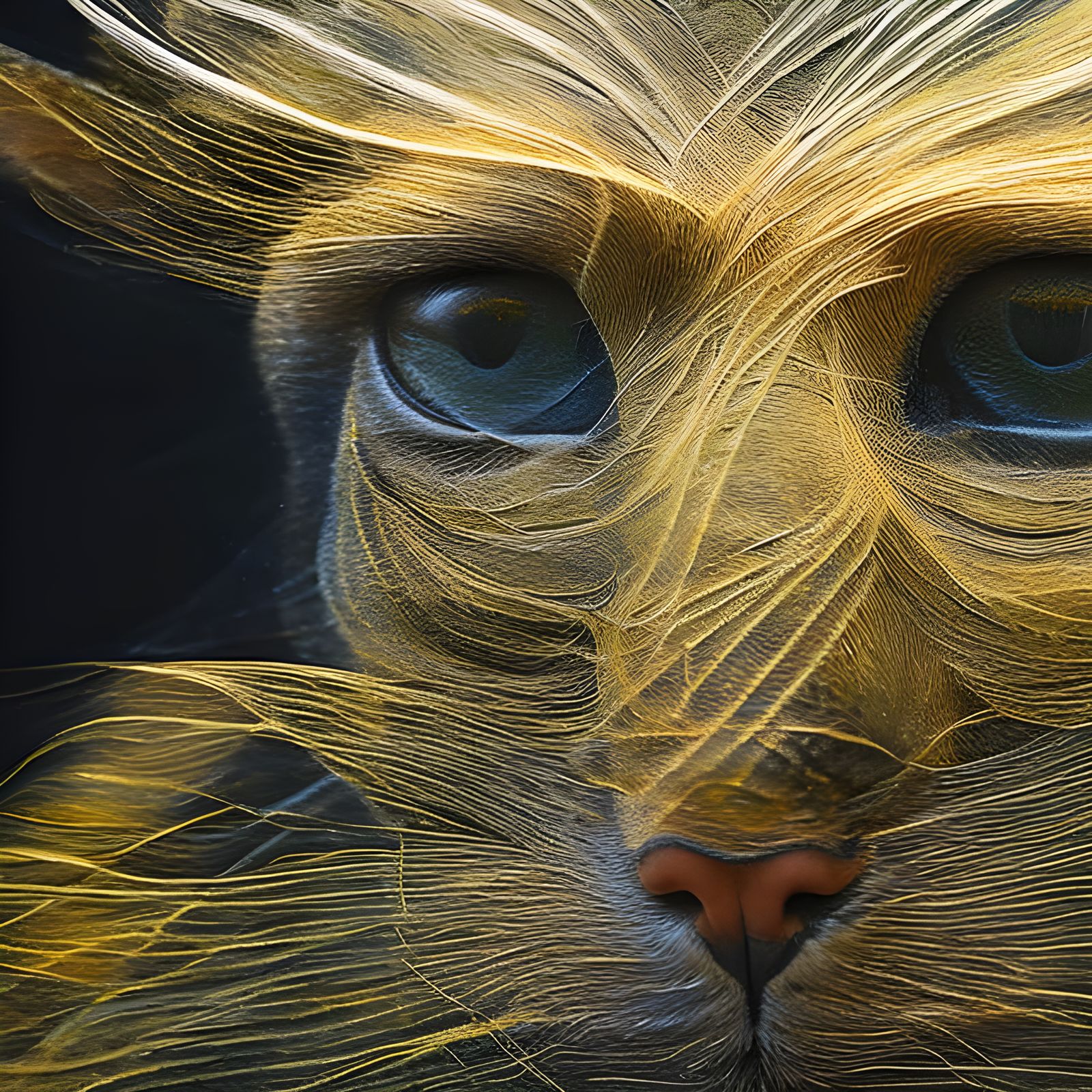 Dreamlike Cats Hangout on Antique Furniture in Surreal Light