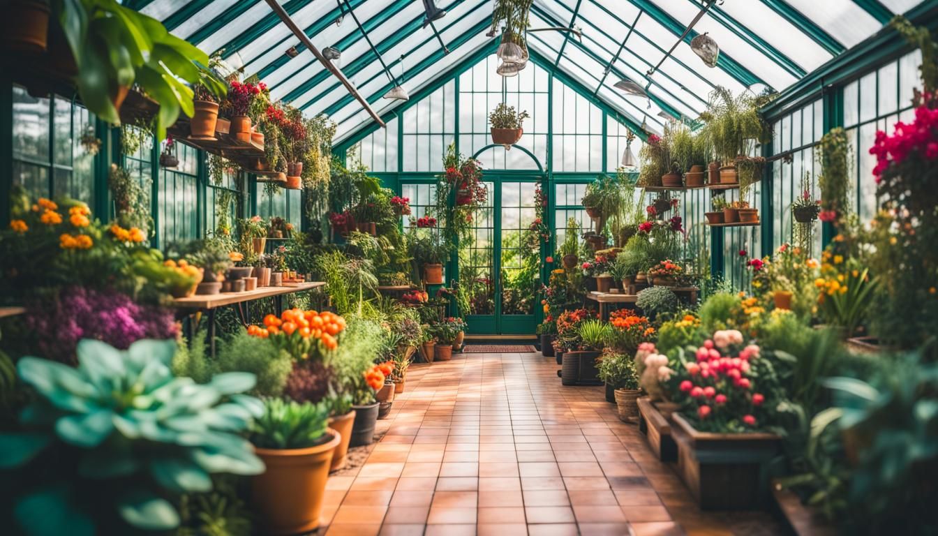 Vivid Maximalist Greenhouse Interior: Professional Photograp...