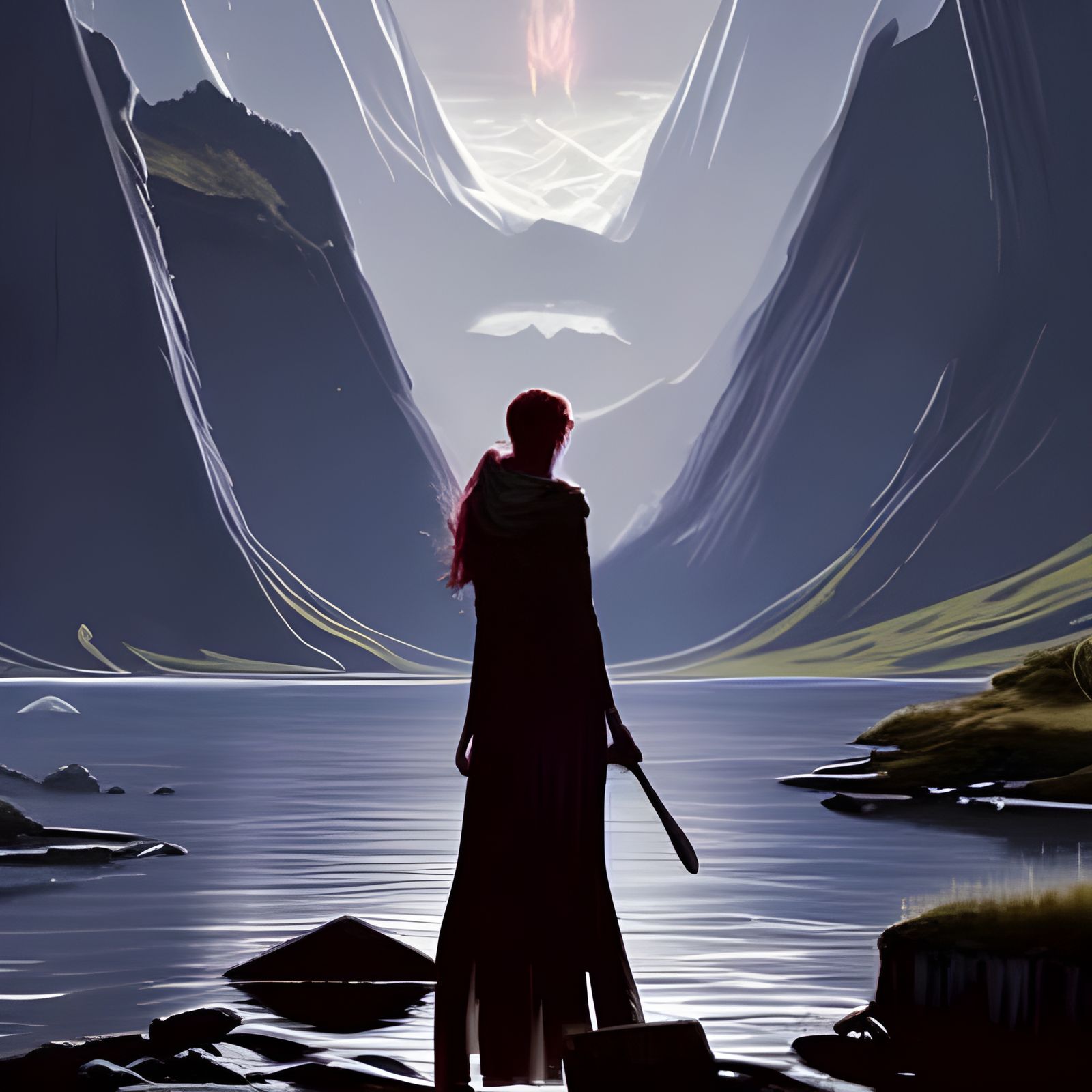 Sinister Judgement Lake in a Dramatic Style
