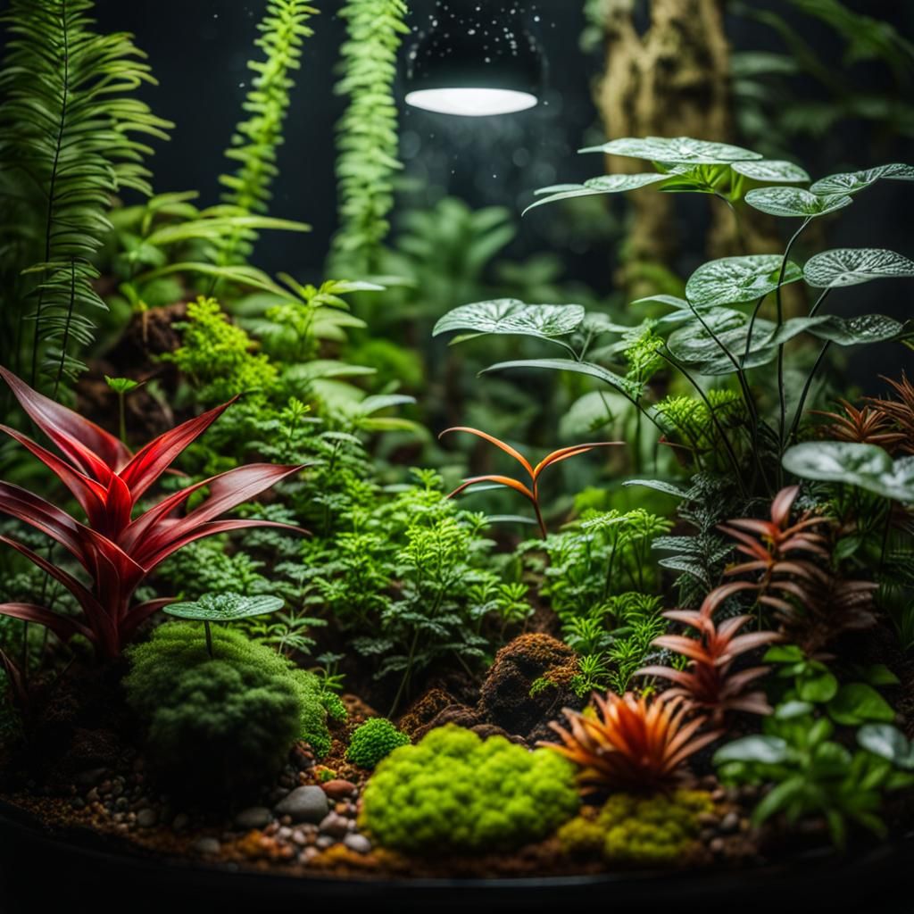 Detailed Rainforest Terrarium Photography