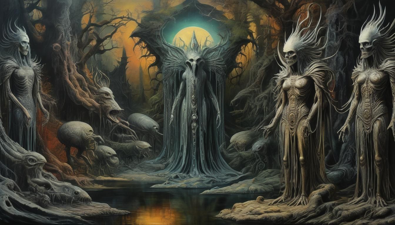 Surreal Fantasy Painting in Dalí's Dreamland