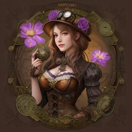 Enchanted Steampunk Flower Engine