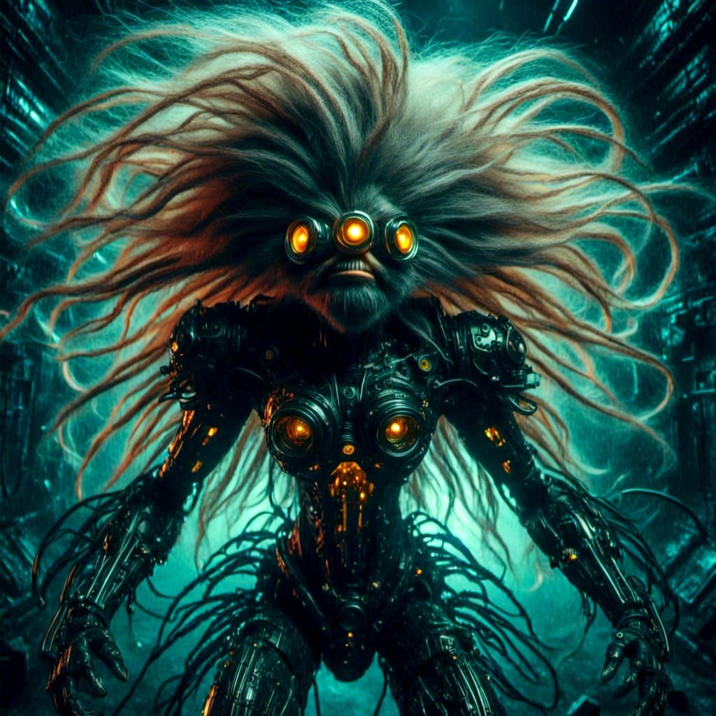 Cyberpunk Gothic Furry Character Design