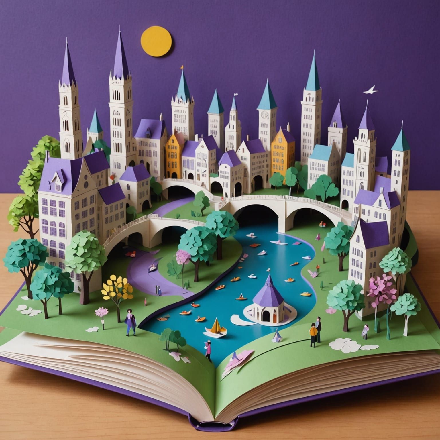 Dreamlike Paper City Unfolds from Pop-Up Book