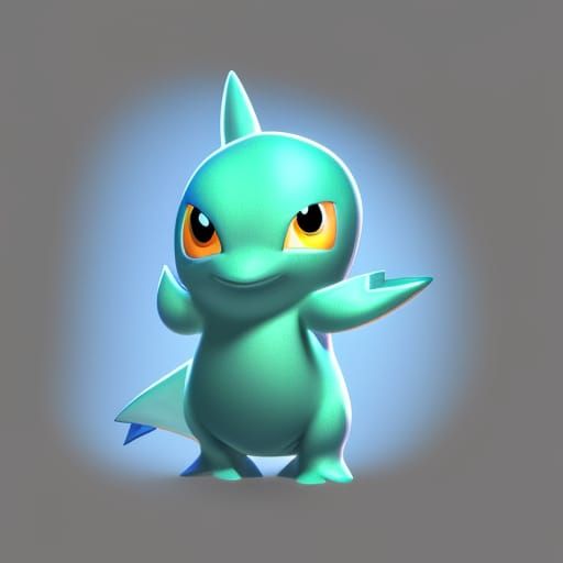 Mudkip Reimagined as Pixar 3D Digital Art