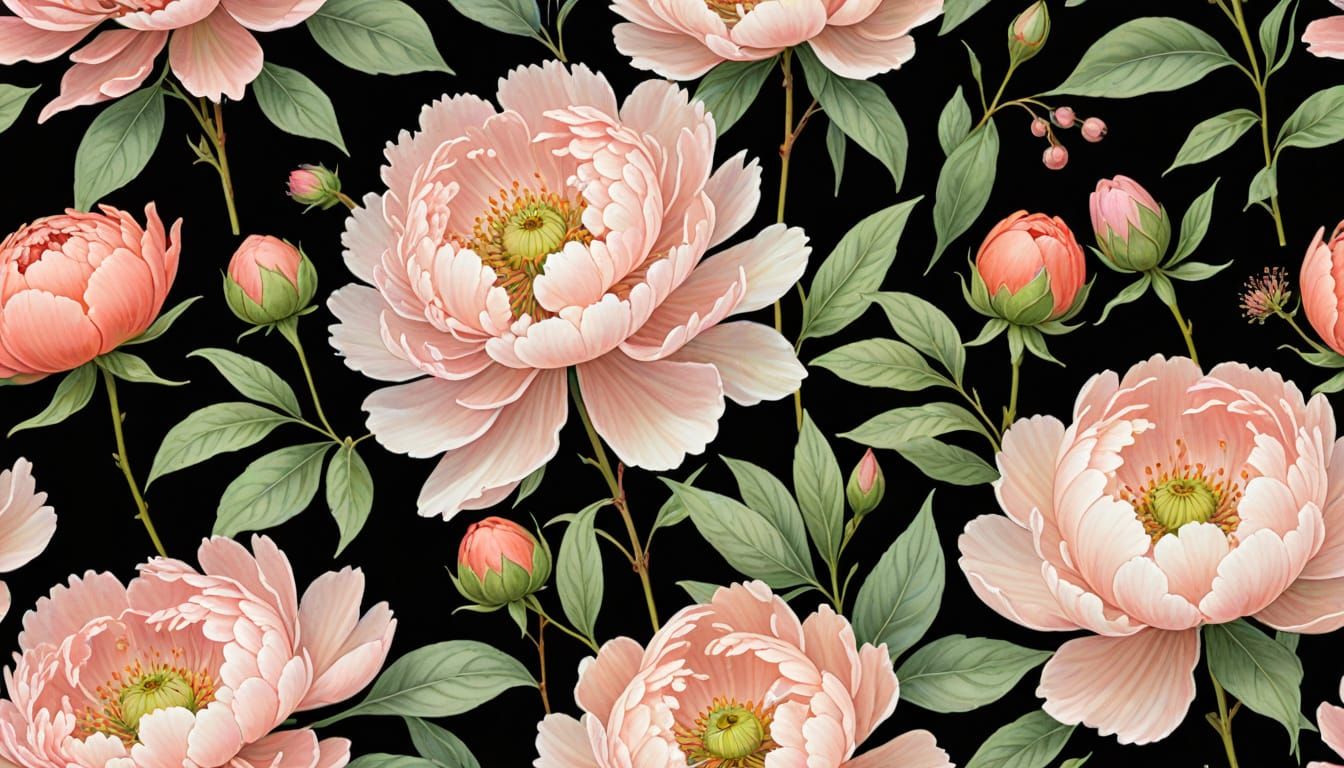 Delicate Watercolor Botanicals in Vibrant Bloom