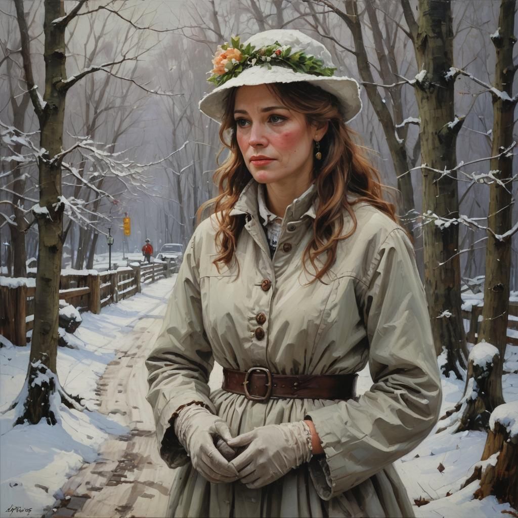 Spring vs Winter: An Oil Painting Inspired by Time's Passage