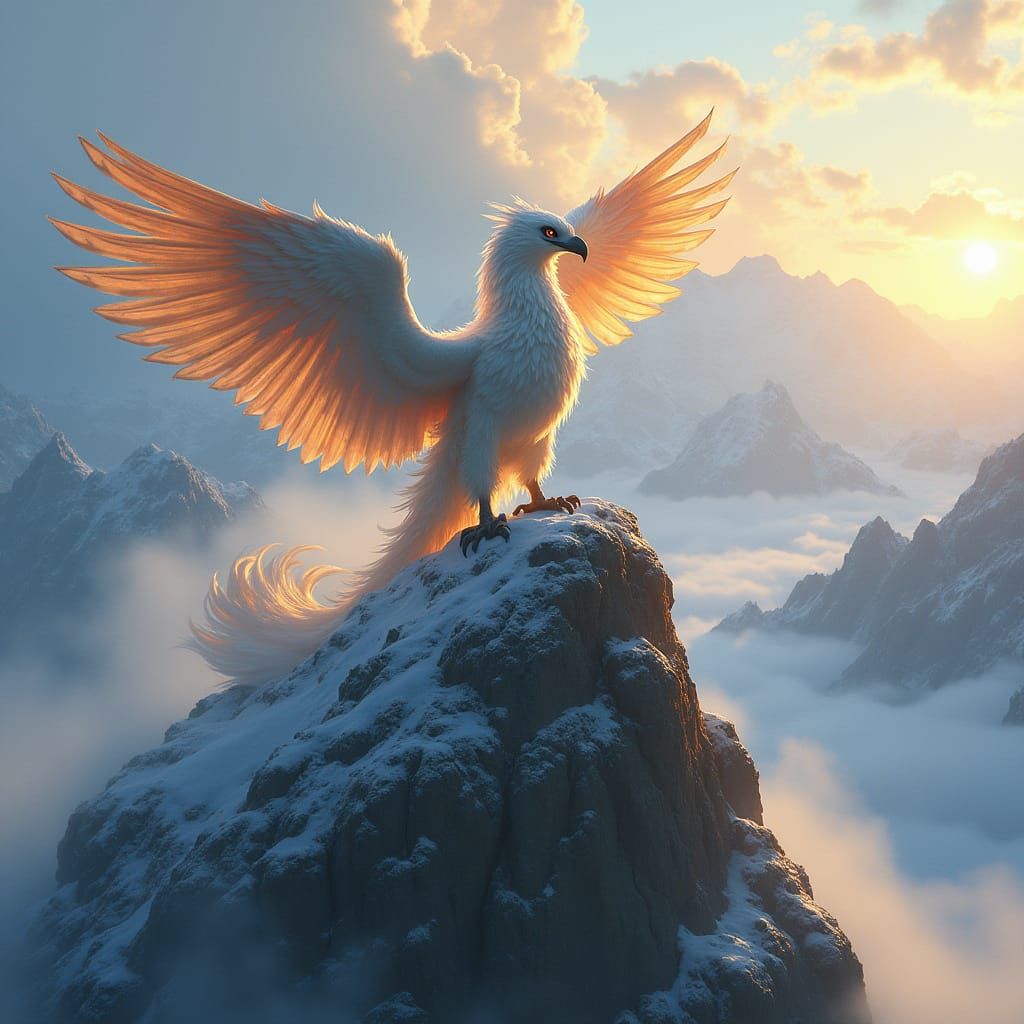 Griffin Overlook: Ethereal Fantasy Art