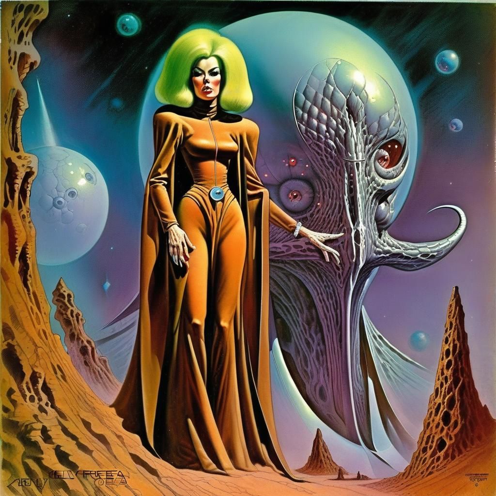 Retro Sci-Fi Art in Kelly Freas Style