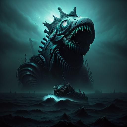 Abyssal Stare: Diver Meets Colossal Bloop Creature