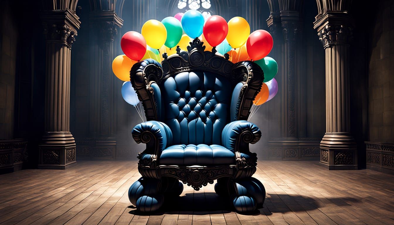 Majestic Balloon Throne of Triumph and Celebration