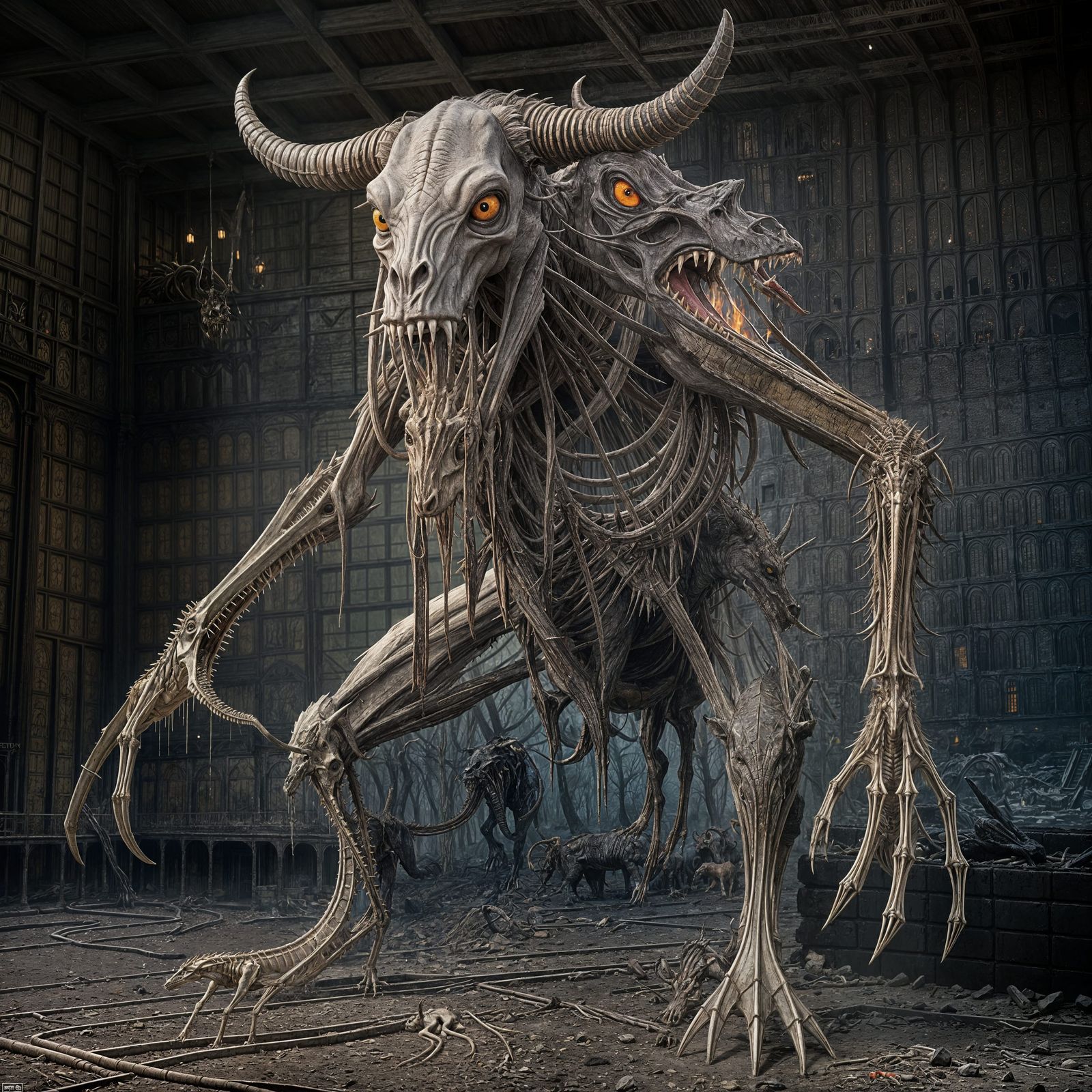 Fantastical Beast Rises from Slaughterhouse Boneyard