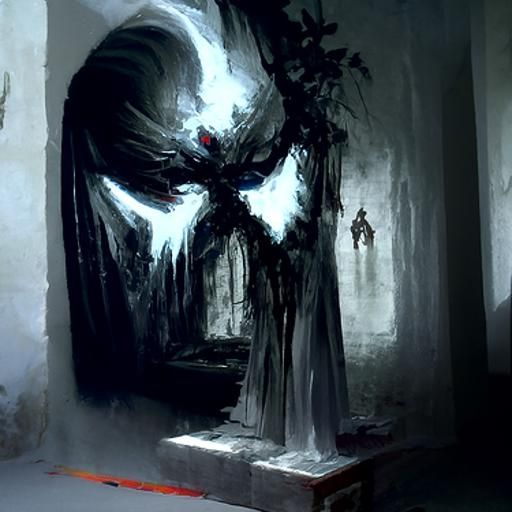 Sinister AI Drawing in Digital Painting Style