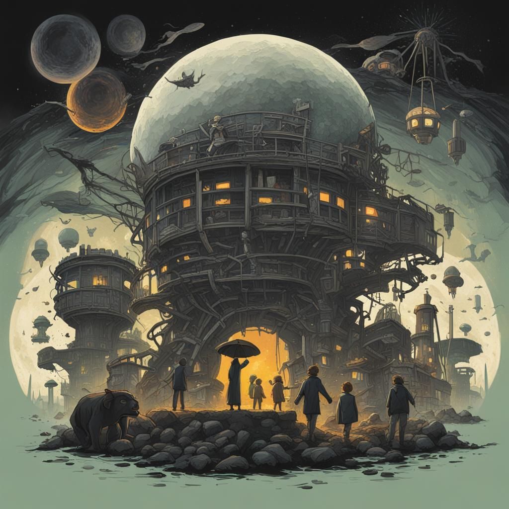 Sinister Scene in Dark Fantasy Style