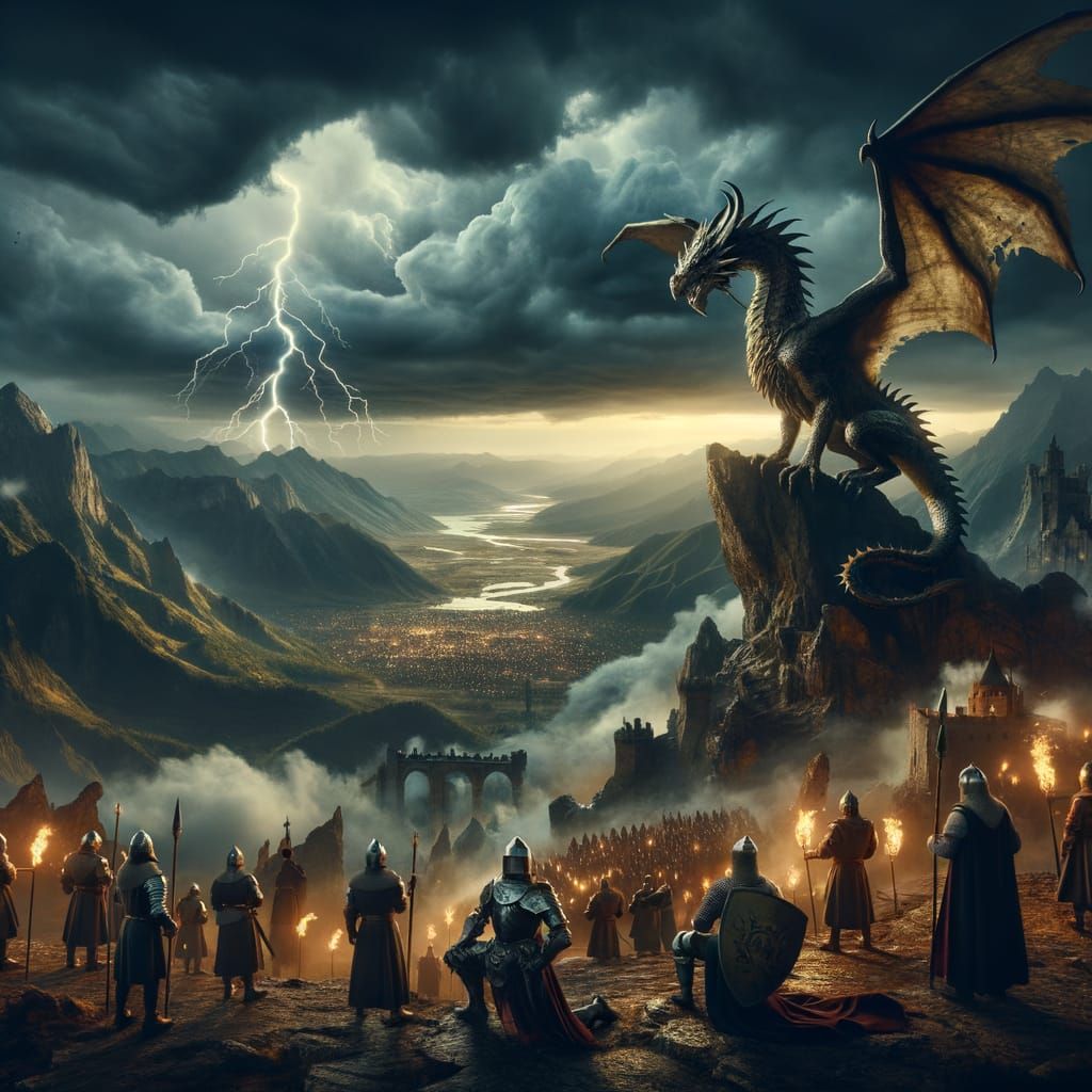 Ancient Dragon Watches Over Medieval Kingdom
