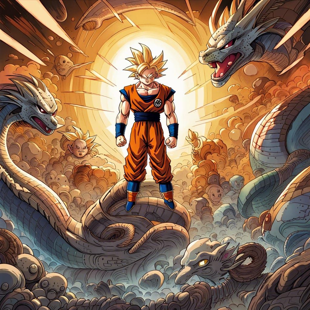 Dragon Ball Z Comic Book Art