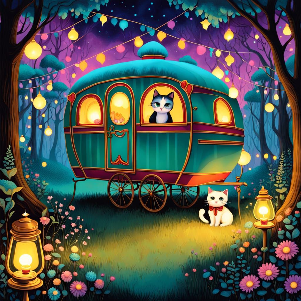 Whimsical Dreamlike Fairy Tale in Fantasy Gothic Style