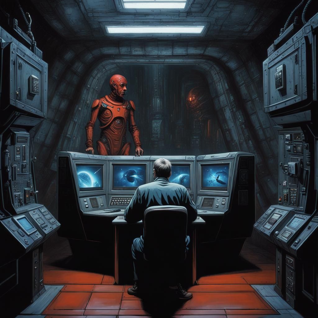 AI Judgement in Dystopian Sci-Fi Booth