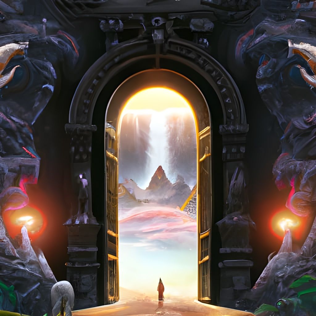Doorway to a Lucid Dream in Hyperrealistic Style