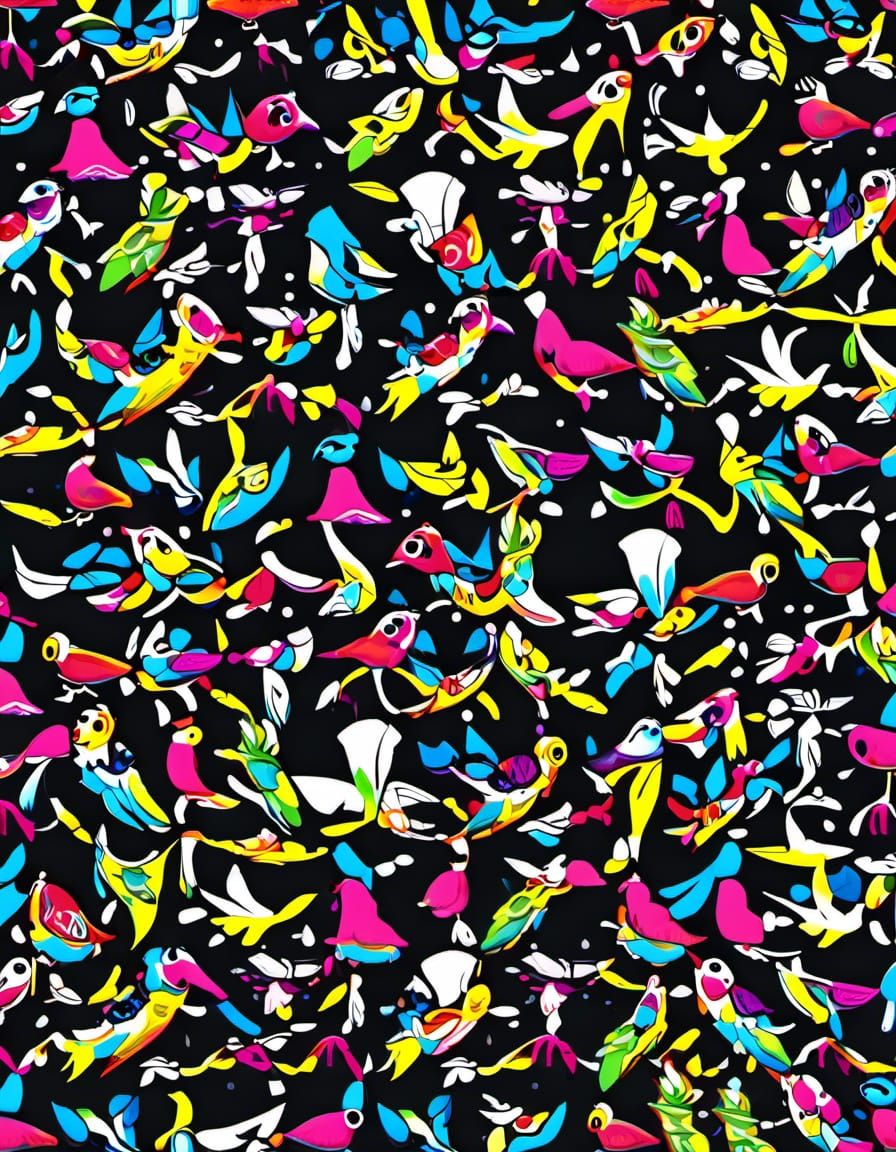 Bird in Flight Coloring Book Cover: Anime Style