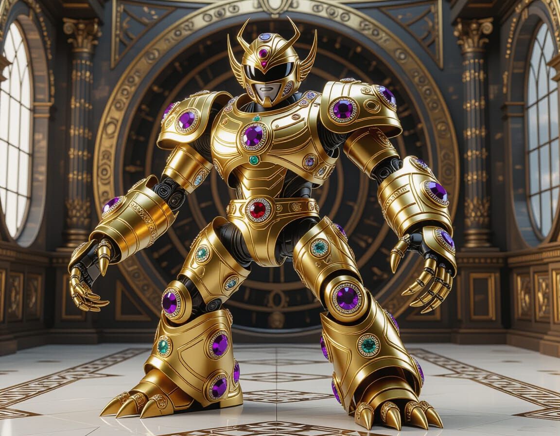 Gleaming Biomechanical Alien in Sci-Fi TARDIS