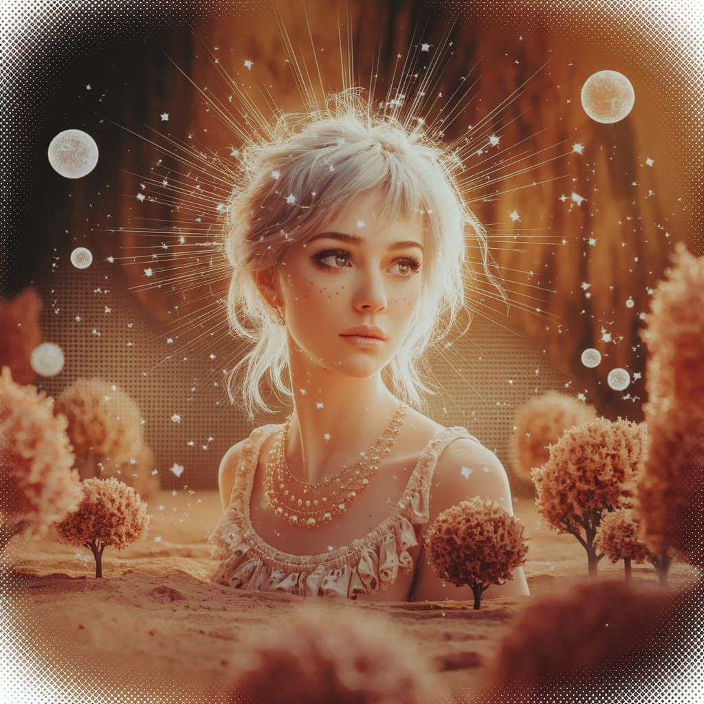 Luminous Female Portrait with Diffuse Glows