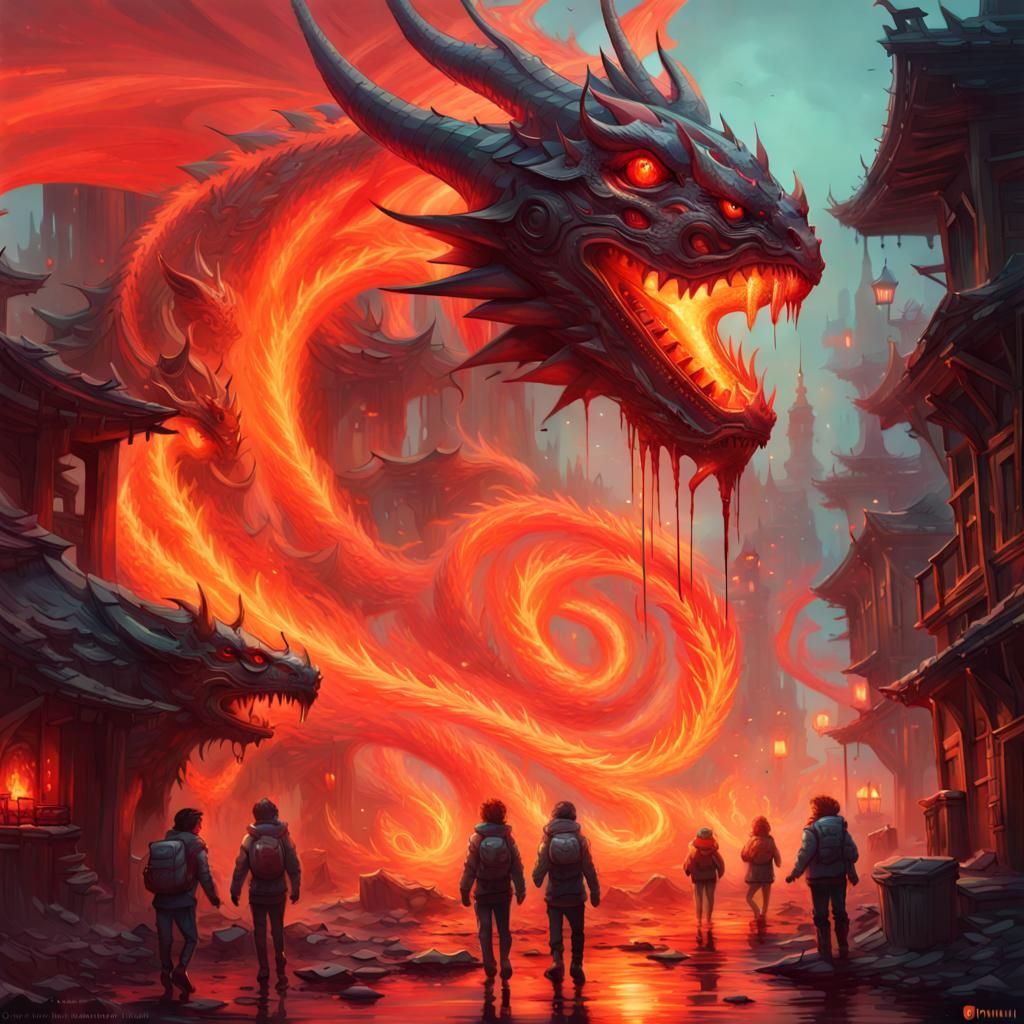 Dragon Lava Lamp: Hyperdetailed Fantasy Art