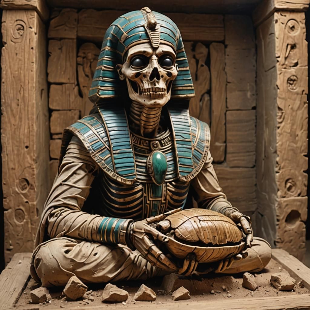 Ancient Horror Guards Smashed Scarab Beyond Tomb