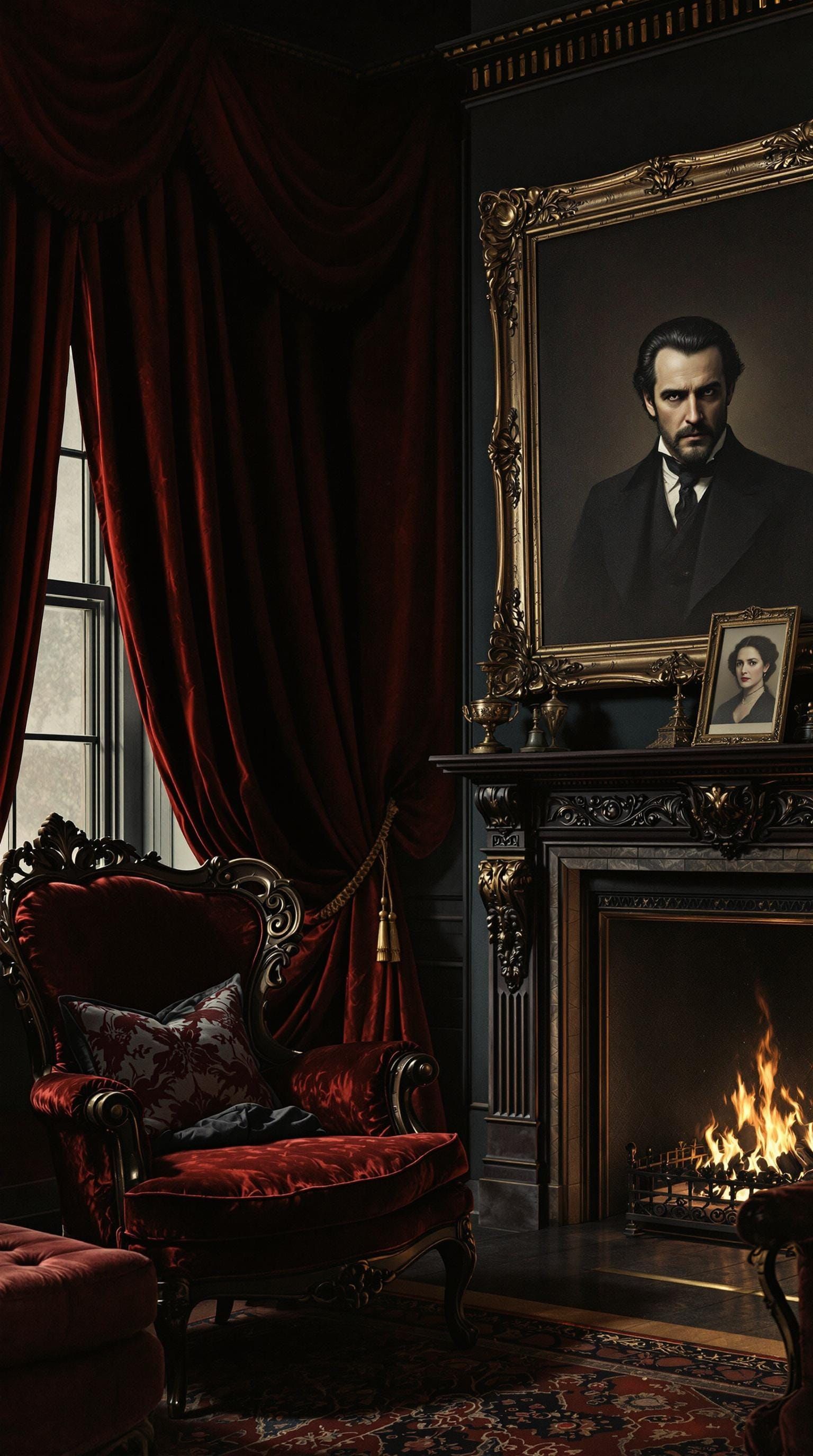 Victorian Sitting Room Portrait in Sargent Style