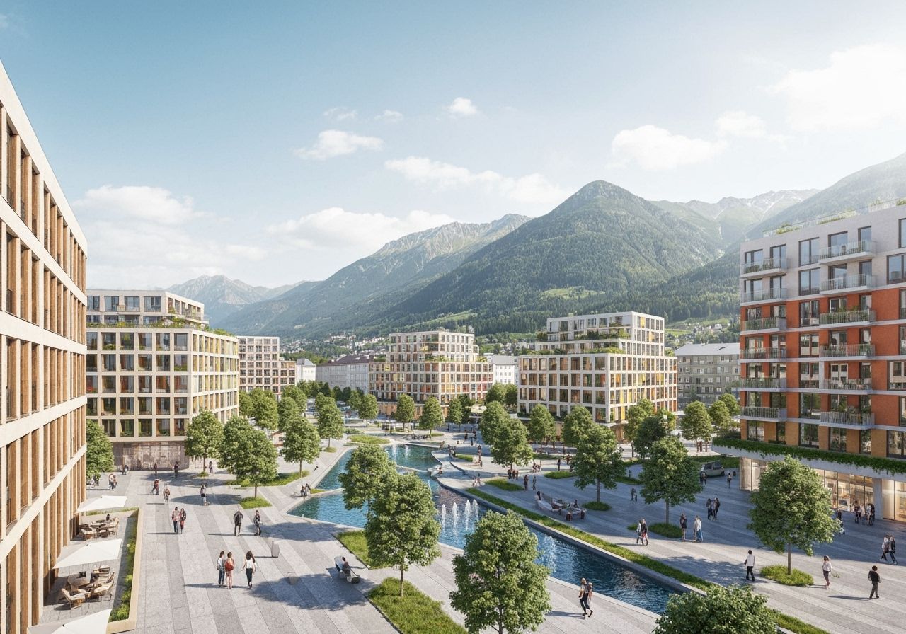 Sustainable Innsbruck Cityscape in Tyrolean Alps