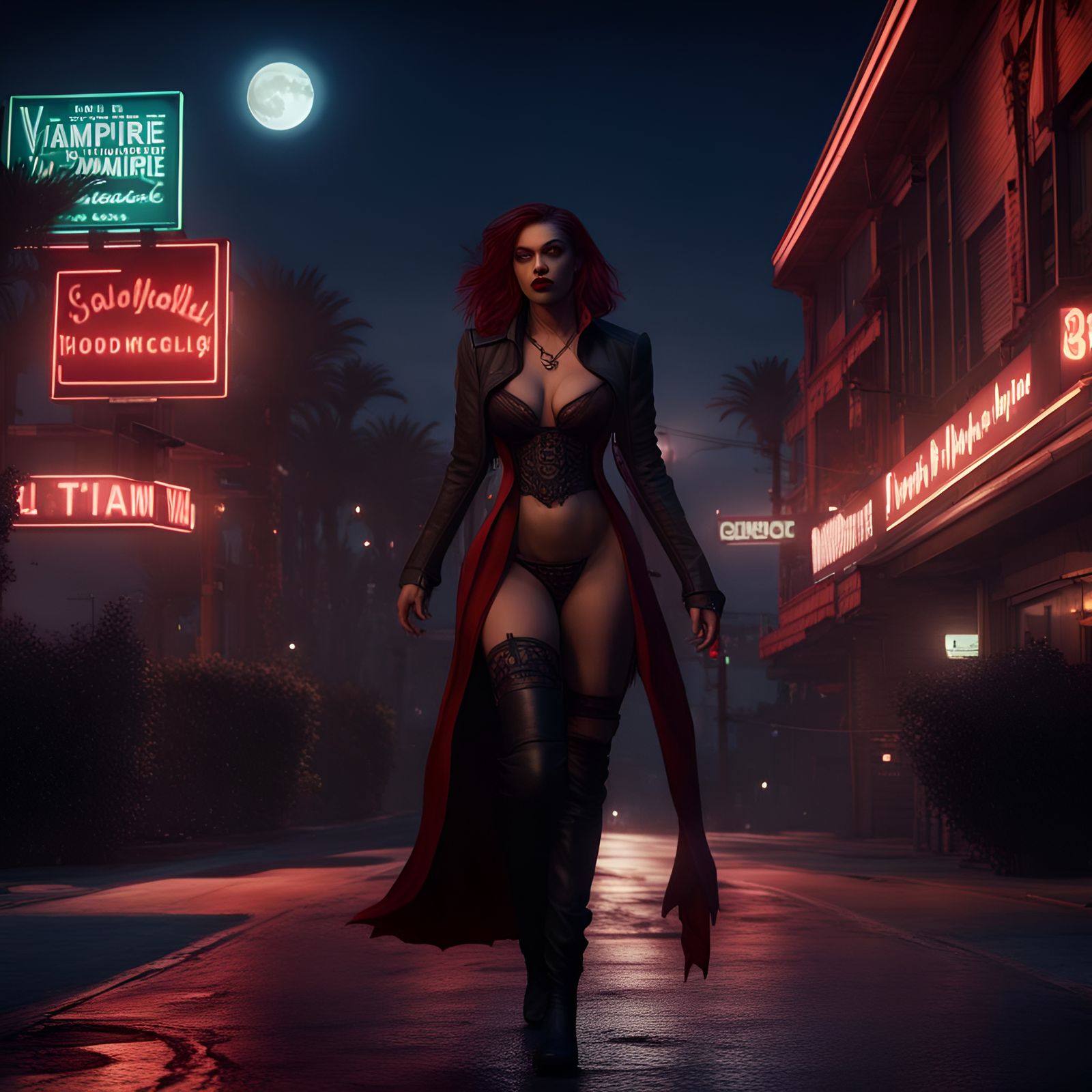 Tremere Vampire in Santa Monica: Detailed Fantasy Art