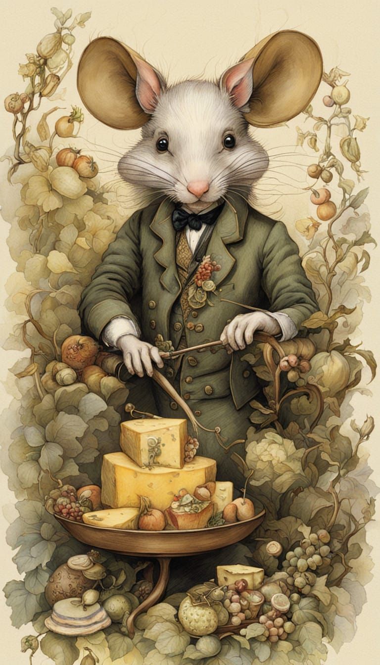 Whimsical Mice in Elegant Attire