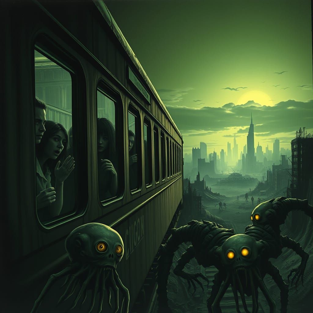 Post-Apocalyptic Terror in a Ruined Cityscape