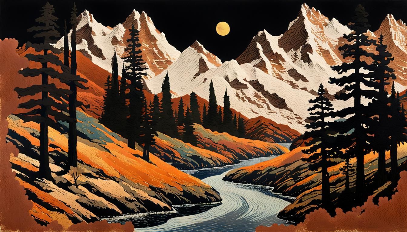 Mixed media, clay scape