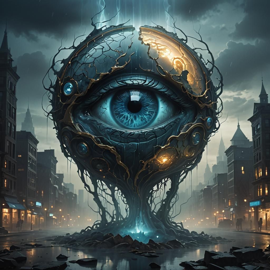 Glass Brain Letter: Dark Fantasy Illustration