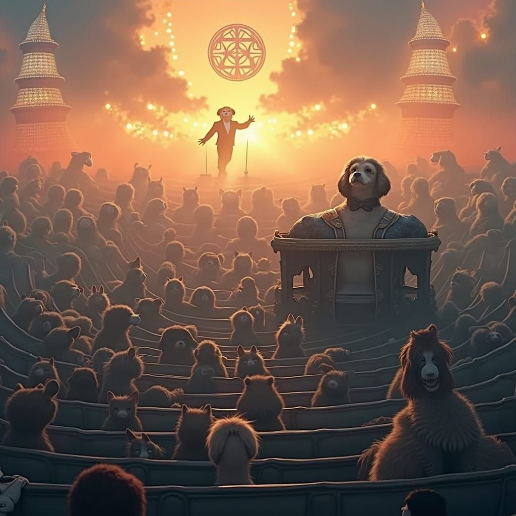 Dog Emcee Hosts Animal Variety Show