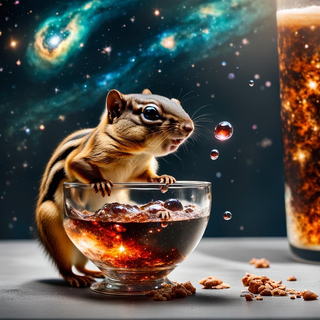 Chipmunk Gazing at a Glass of Supernova Tears