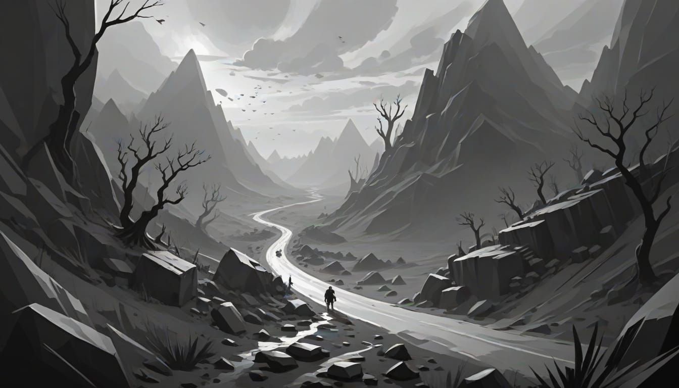 Eternal Lie: Monochromatic Speed Paint Concept