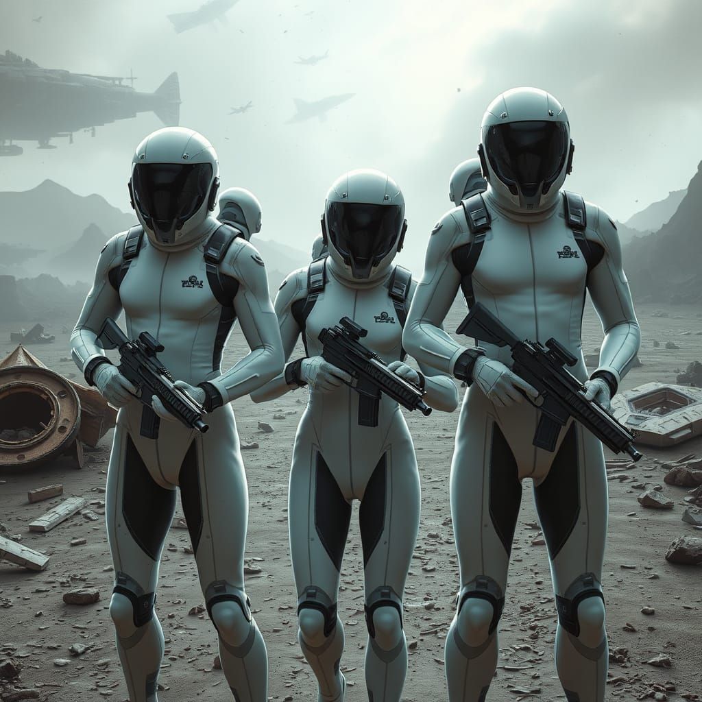 Space Survivors in Futuristic Armor