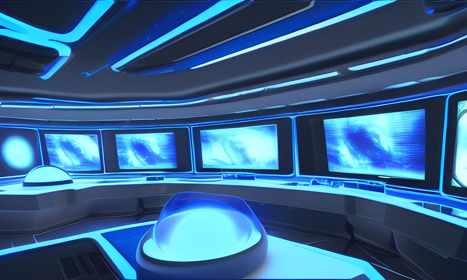 High Tech Alien Spaceship Interior Concept Art