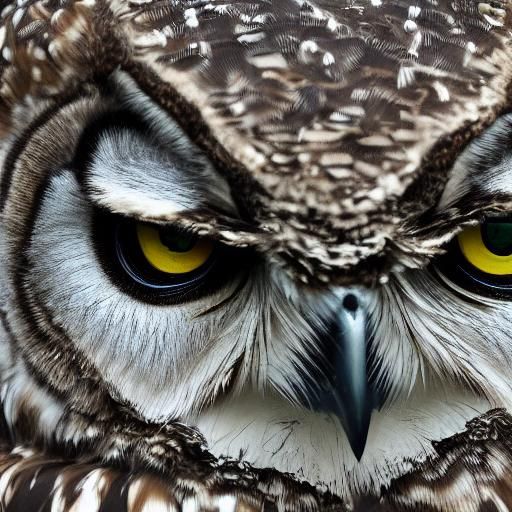 Wise Owl with Intricate Details in HDR