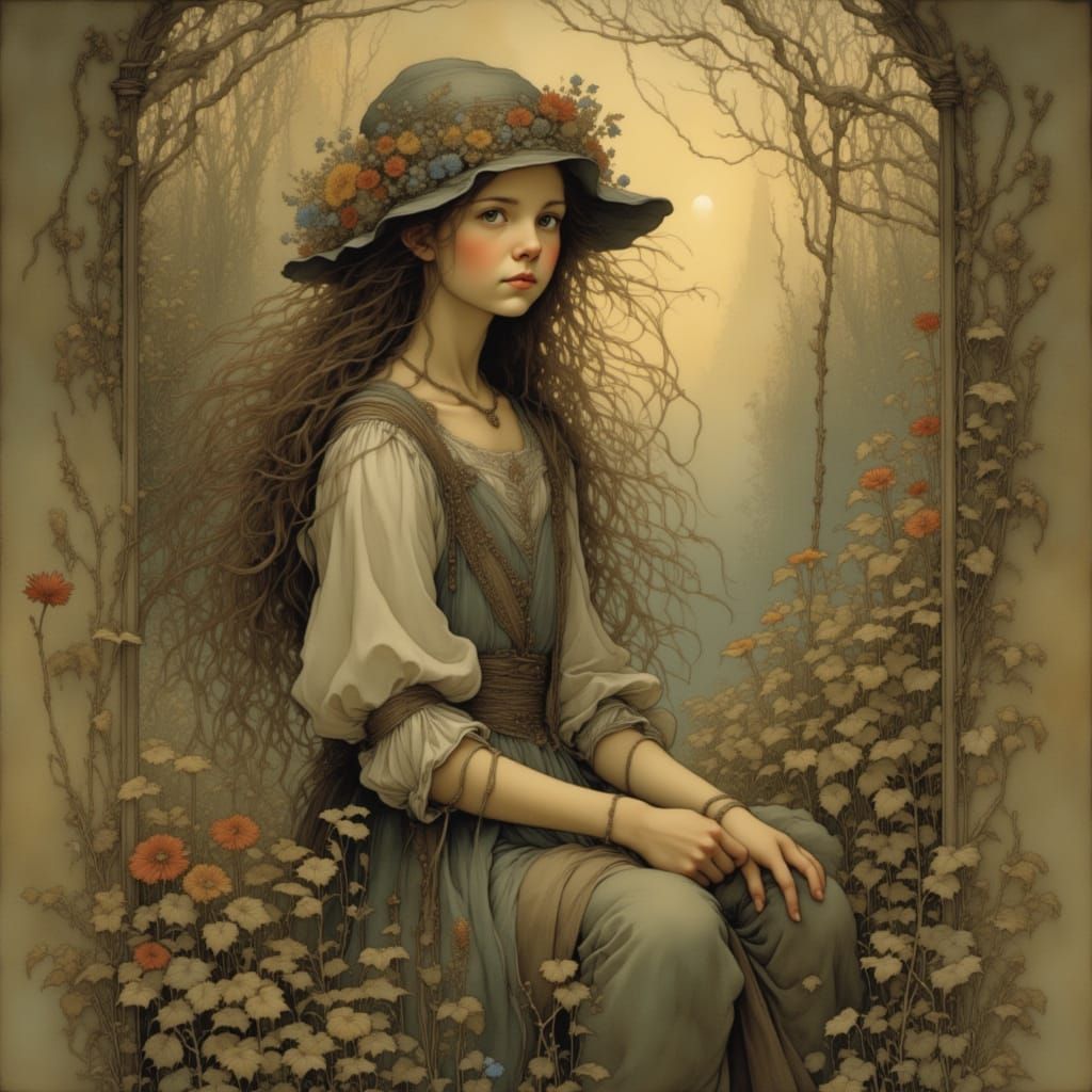 Fantasy Princess in Dark Art Style