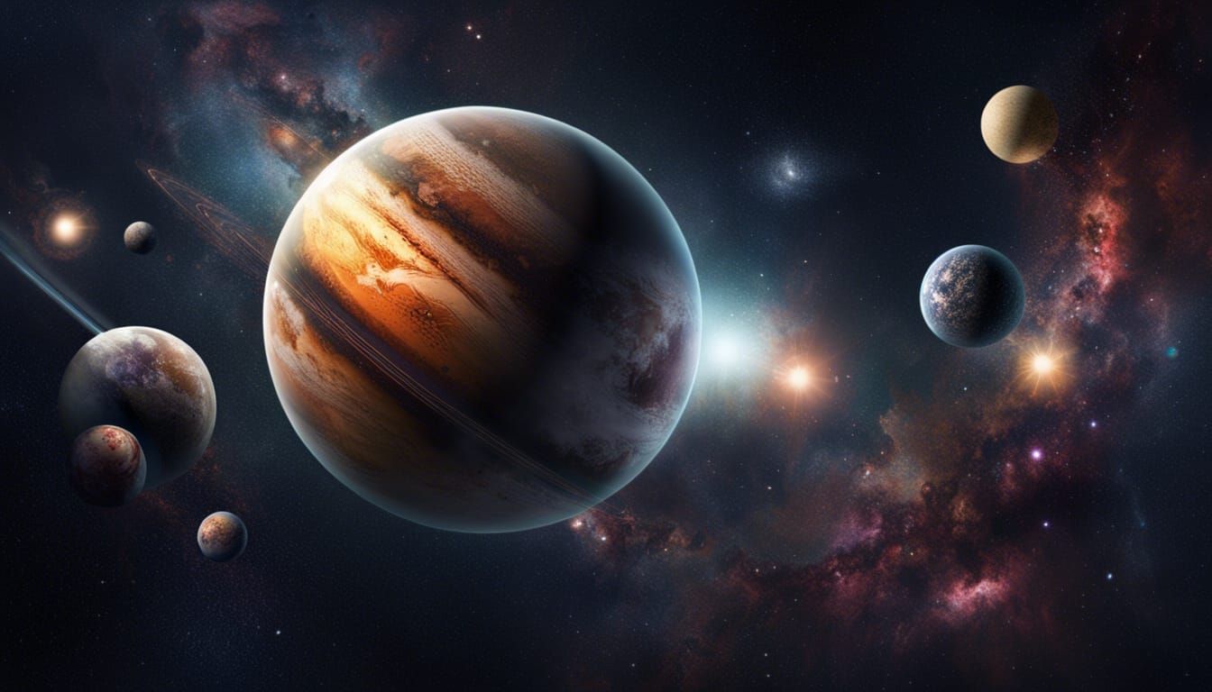 Realistic Ultra HD Galaxy and Planets
