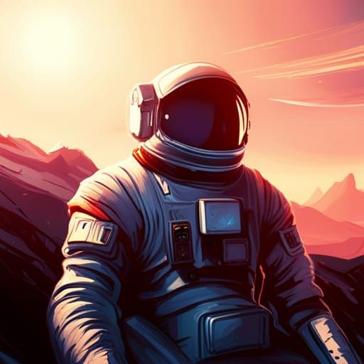 Astronaut Alone: Dark Fantasy Concept Art
